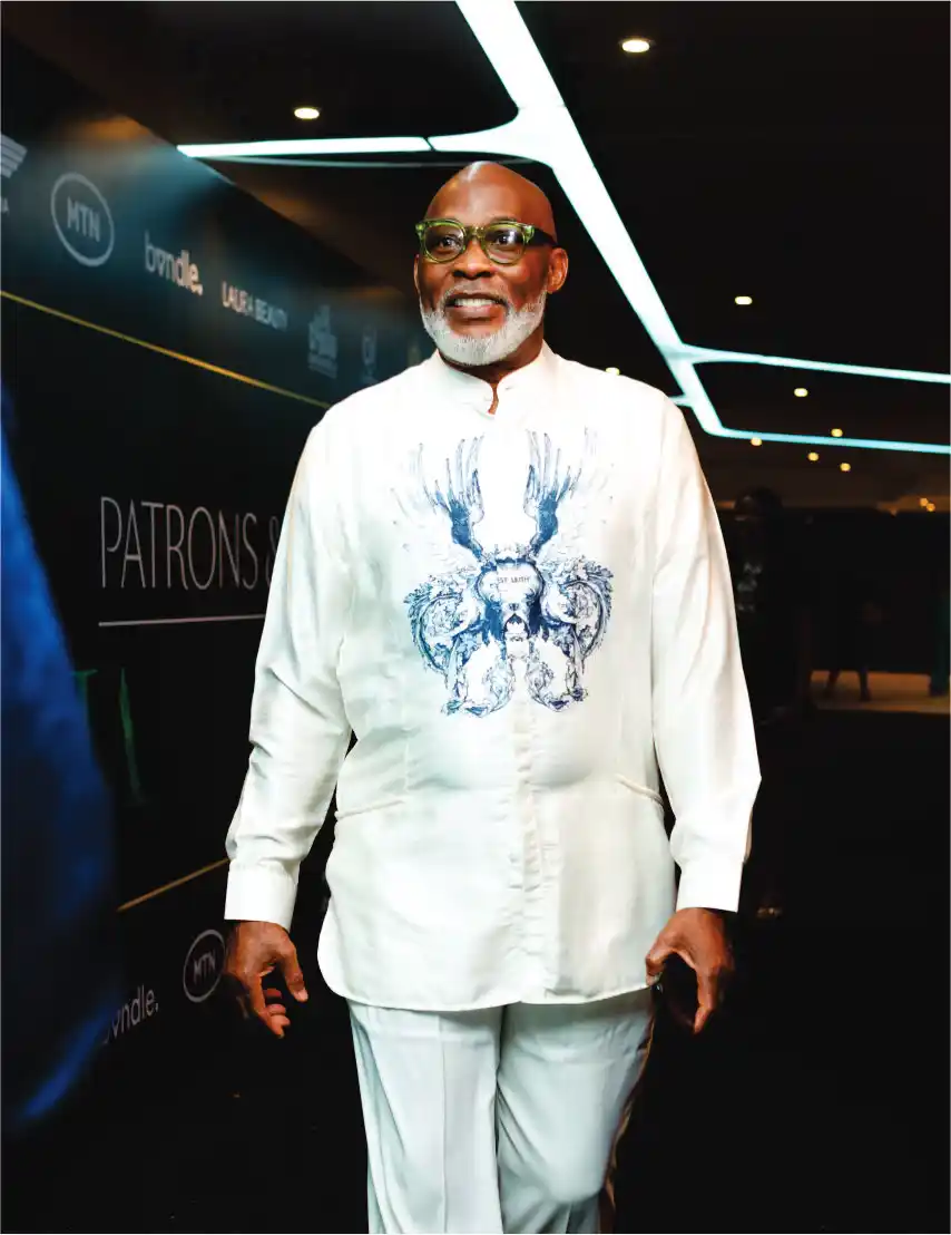 Man in white agbada at the event